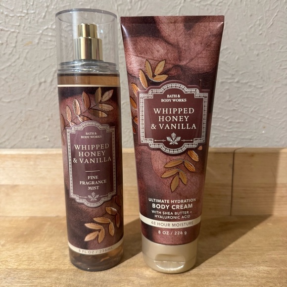 Bath & Body Works Other - NWT Whipped Vanilla and Honey Fragrance Mist and Hydration Cream Bundle